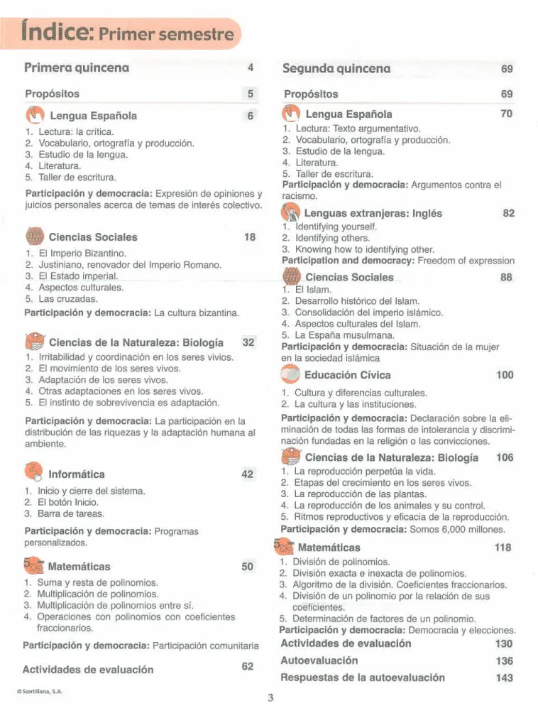 Módulo 3 - 1° Bachillerato (Prepara) PDF 3 Índice del Módulo 3 Prepara de 1ro de Bachillerato